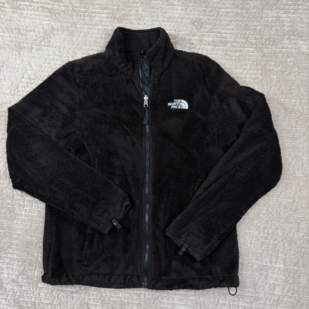 The North Face Osito Fleece Jacket Womens Medium Black Full Zip Soft High Pile